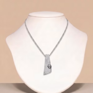 Silver Necklace with Cubic Zirconia (CA-NL 11)