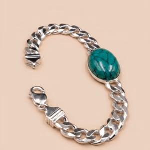 Sterling Silver Bracelet with Turquoise (Z-GBL 21)