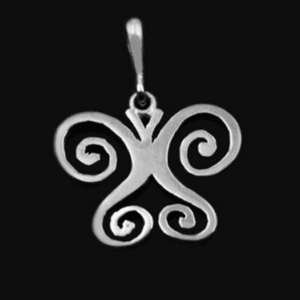 Silver Butterfly Pendant J Pl 208 1
