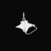 Silver Manta Ray Pendant Ca Pf 186