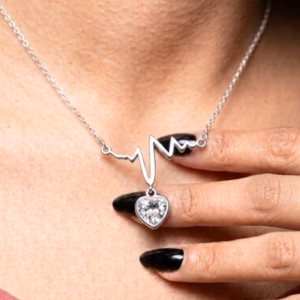 Silver Necklace With Cubic Zirconia Nf 114 1