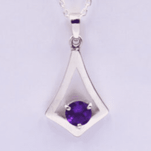 Silver Pendant With Amethyst P Pl 323 1