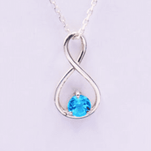 Silver Pendant With Blue Topaz P Pl 322 1