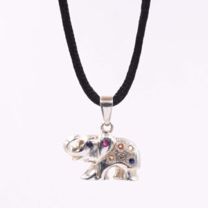 Silver Pendant With Semi Precious Gems Ca Pf 167 2
