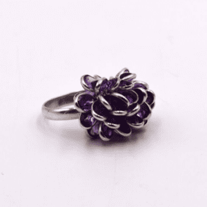 Sterling Silver Ring With Amethyst M Rl 01a