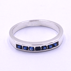 Sterling Silver Ring With Blue Zirconia P Rl 06 1