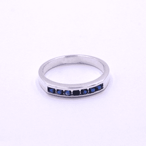 Sterling Silver Ring With Blue Zirconia P Rl 06