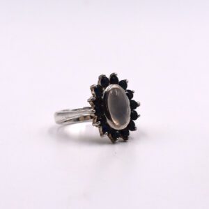 Sterling Silver Ring With Moonstone Blue Sapphire As Rl 08 2