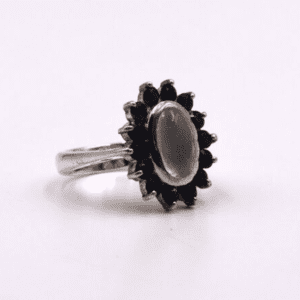 Sterling Silver Ring With Moonstone Blue Sapphire As Rl 08