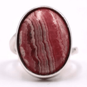 Sterling Silver Ring With Rhodochrosite P Rl 183 1