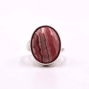 Sterling Silver Ring With Rhodochrosite P Rl 183