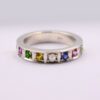 Sterling Silver Ring With Nawarathna Stones P Rl 12