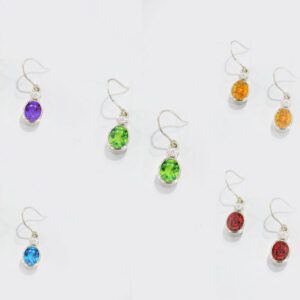 Hanging Earrings With Gem Stones Ca El 05