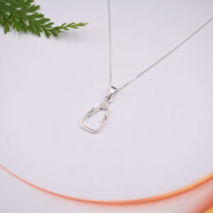 Silver Outline Sri Lanka Pendant Ca Pf 240