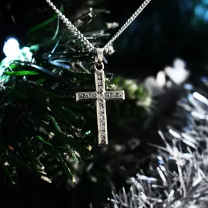 Silver Cross Pendant With Cubic Zirconia Ca Pf 73 1