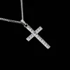 Silver Cross Pendant With Cubic Zirconia Ca Pf 73
