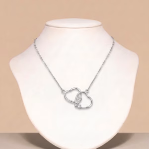 Silver Necklace with Cubic Zirconia (J-NF 42)