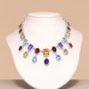 Silver Necklace With Ceylon Stone De Nl 02