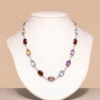 Silver Necklace With Ceylon Stones T Nl 01
