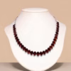Silver Necklace With Garnet M Nl 17