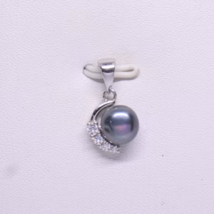 Silver Pendant Black Pearl With Zirconia S Pl 33