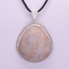 Silver Pendant With Fossilized Coral Pf 342