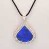 Silver Pendant With Lapiz Supf 20