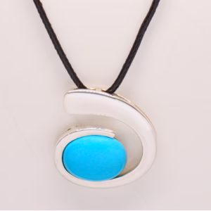 Silver Pendant With Turquoise Ppf 365