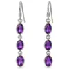 Silver Amethyst Dangle Earrings TJ-EP-0035 - 925 Sterling Silver - Ridhi Studio