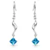 Silver Blue Topaz Dangle Earrings TJ-EP-0014 - 925 Silver - Ridhi Design Studio