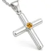 Silver Cross with Cubic Zirconia Pendant TJ-PP-0023 - 925 Silver - Ridhi Studio