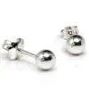 Minimalist Silver Dot Stud Earrings TJ-EP-0025 - 925 Sterling Silver - Ridhi Studio