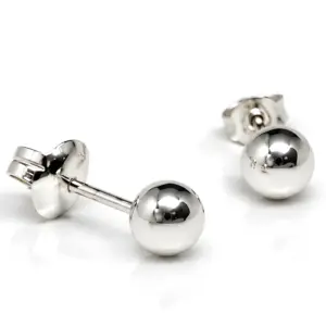 Minimalist Silver Dot Stud Earrings TJ-EP-0025 - 925 Sterling Silver - Ridhi Studio