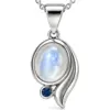 Silver Moonstone Drop Pendant TJ-PP-0014 - 925 Sterling Silver - Ridhi Studio