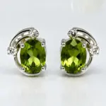 Silver Peridot Earring Tj Ep 0002