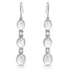 Silver Three Moonstone Earrings TJ-EP-0005 - 925 Silver - Ridhi Studio